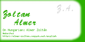 zoltan almer business card